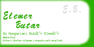 elemer butar business card